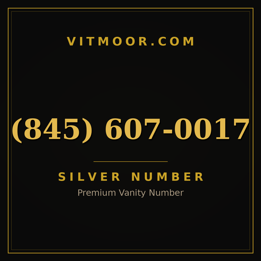 VITMOOR Silver premium number (845) 607-0017