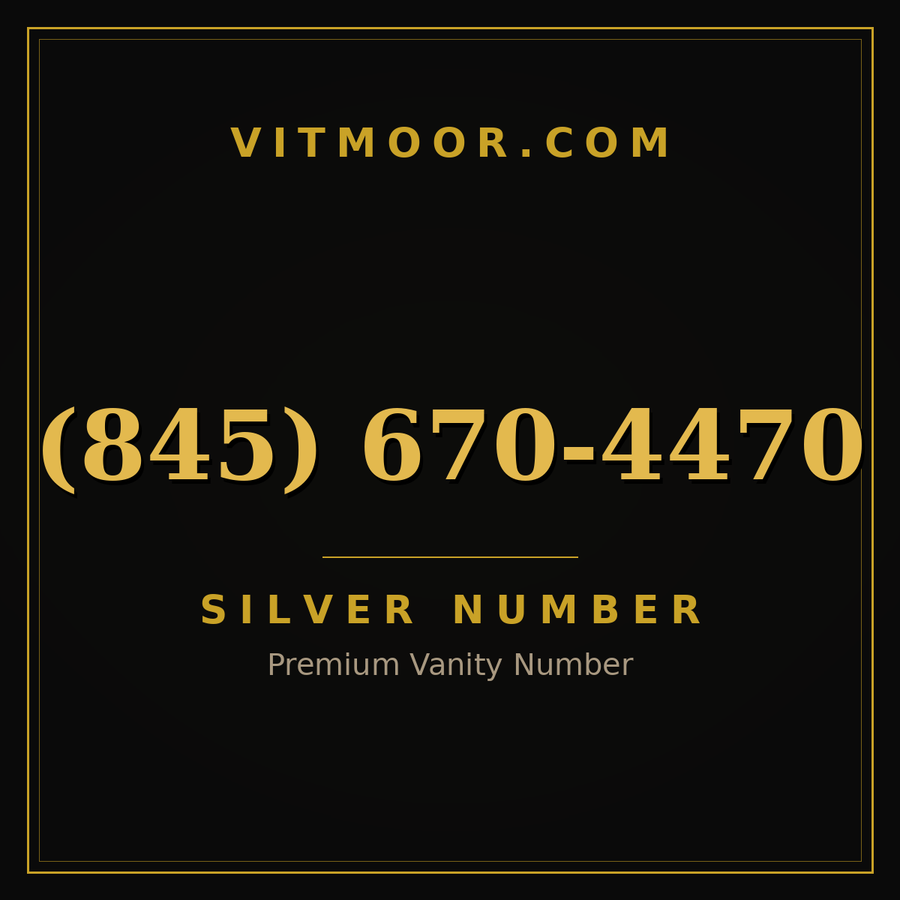 VITMOOR Silver premium number (845) 670-4470