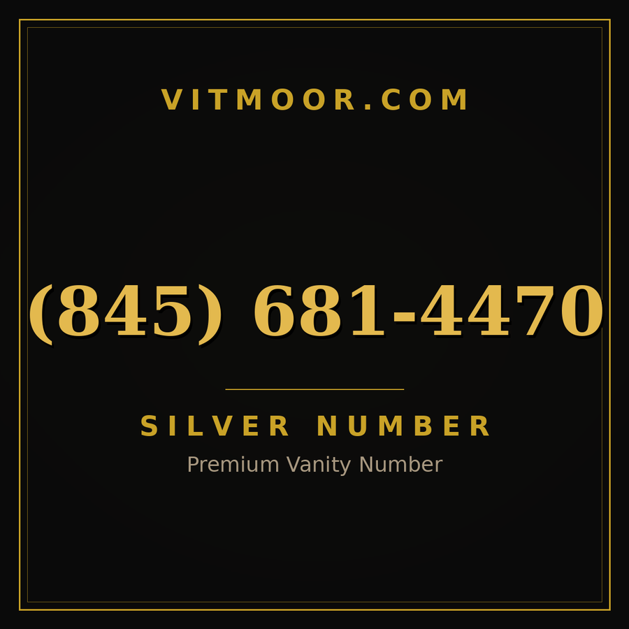 VITMOOR Silver premium number (845) 681-4470