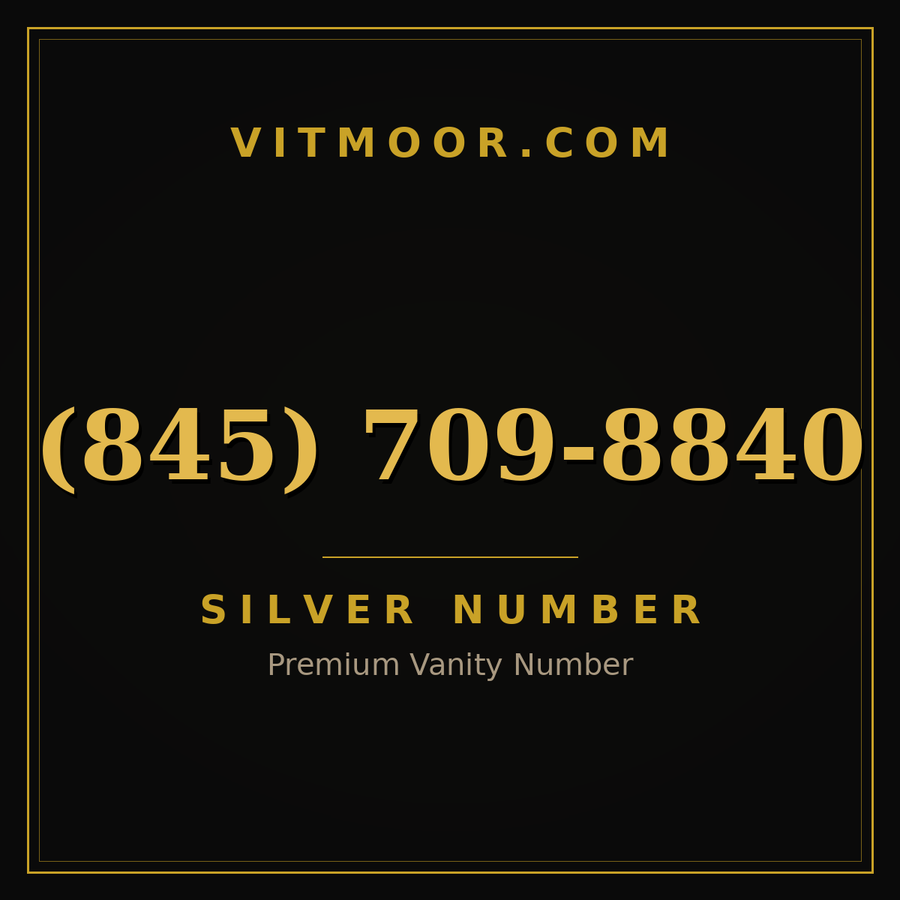 VITMOOR Silver premium number (845) 709-8840