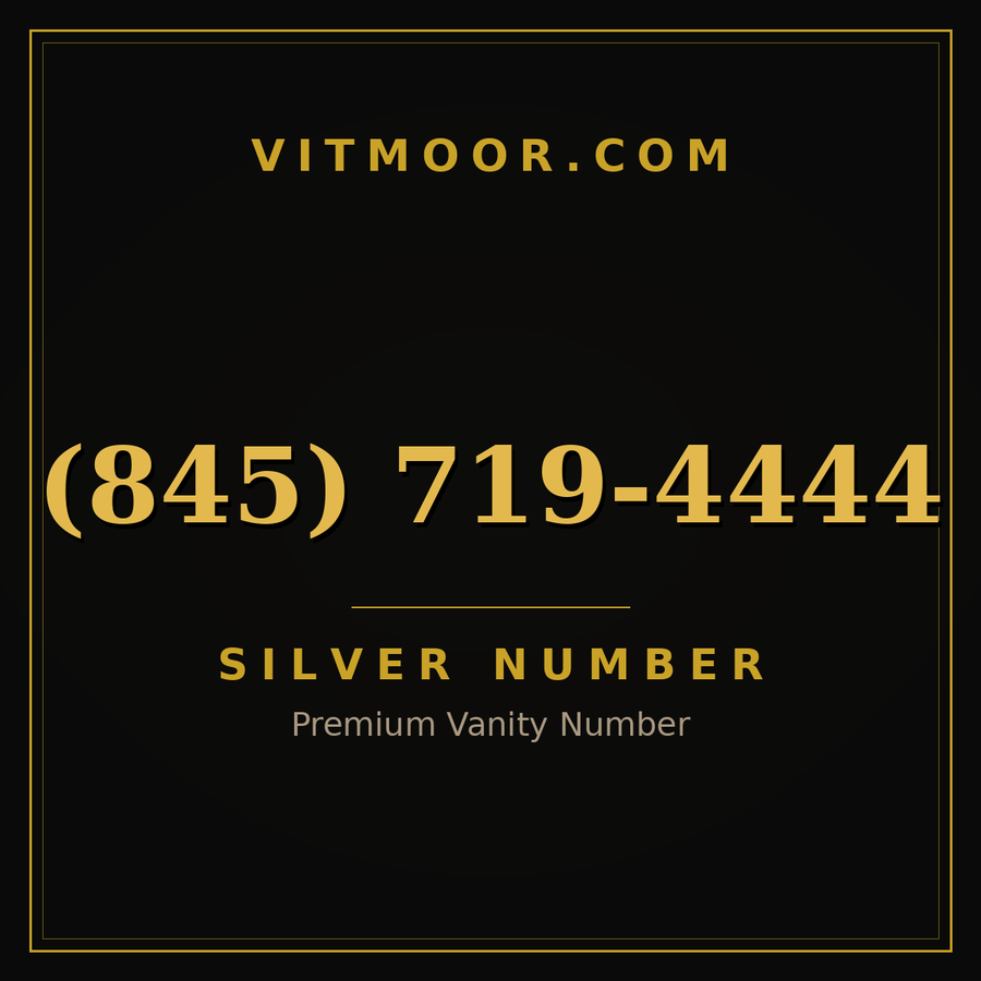 VITMOOR Silver premium number (845) 719-4444