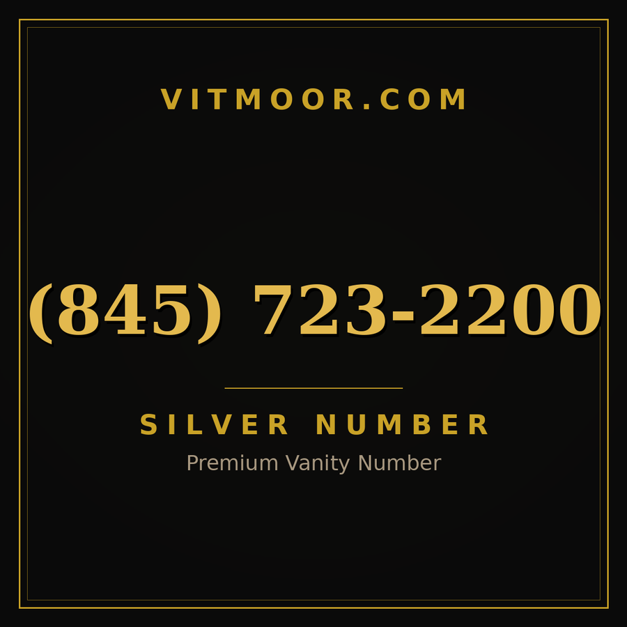 VITMOOR Silver premium number (845) 723-2200