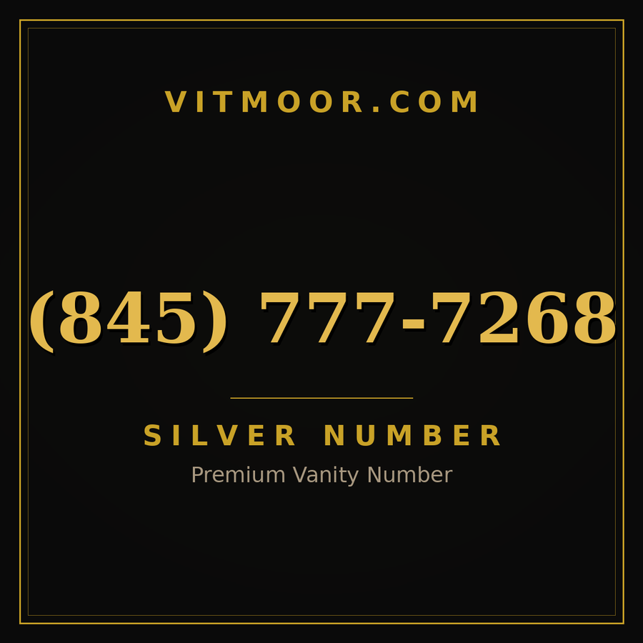 VITMOOR Silver premium number (845) 777-7268