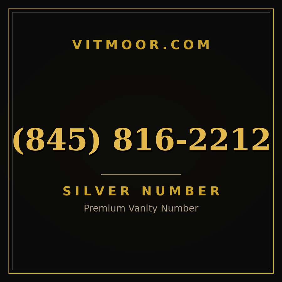 VITMOOR Silver premium number (845) 816-2212