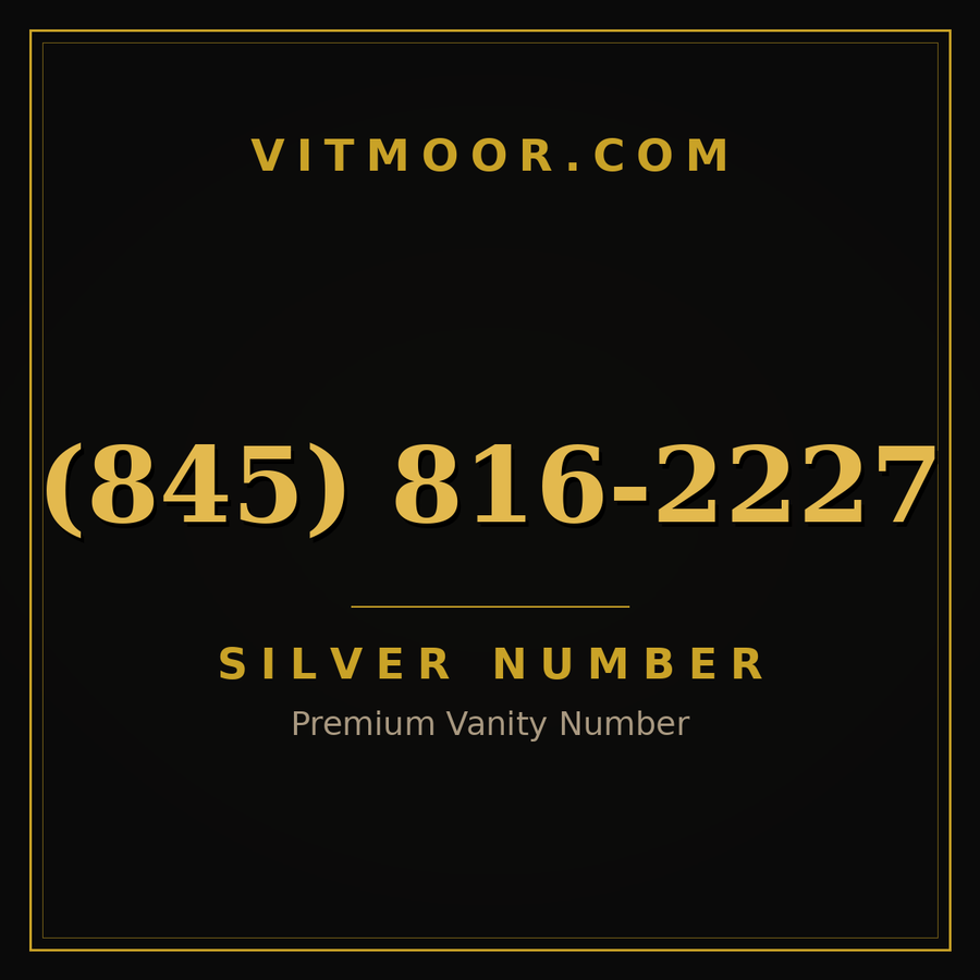 VITMOOR Silver premium number (845) 816-2227