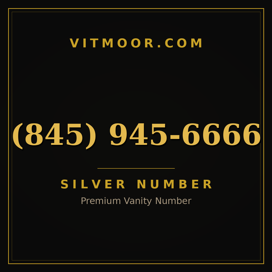 VITMOOR Silver premium number (845) 945-6666