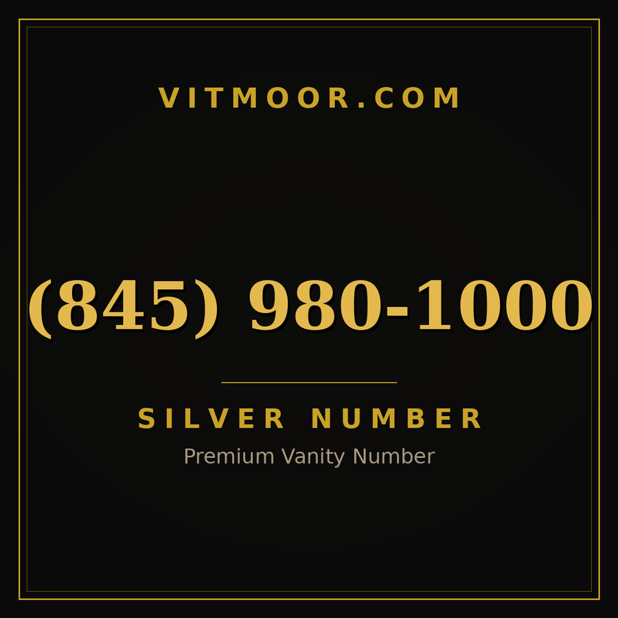 VITMOOR Silver premium number (845) 980-1000