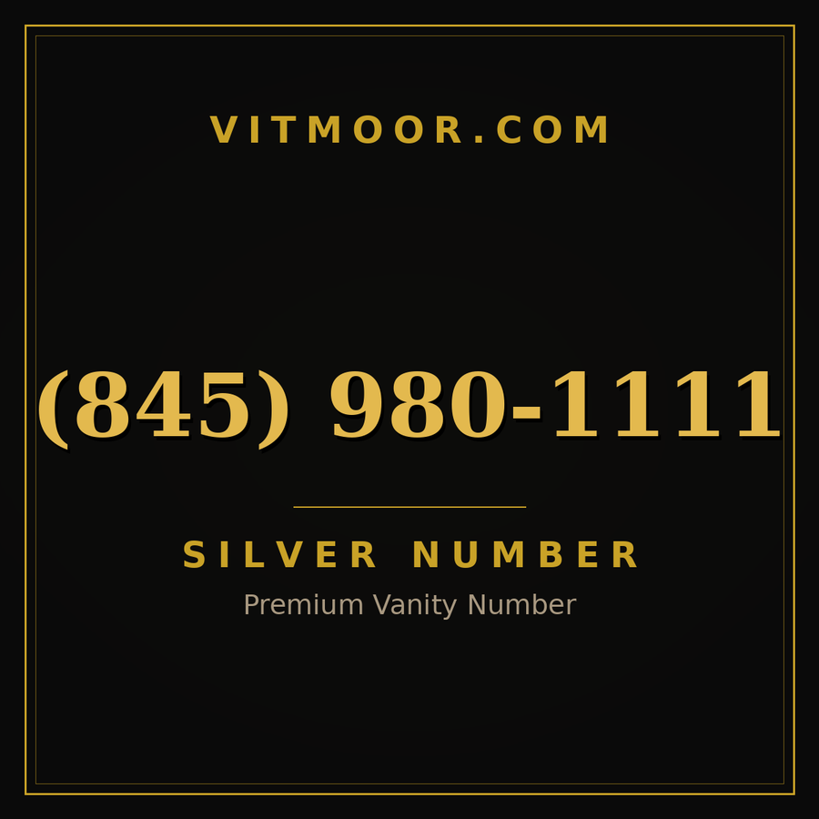 VITMOOR Silver premium number (845) 980-1111