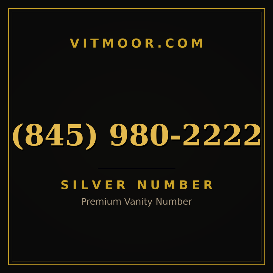 VITMOOR Silver premium number (845) 980-2222