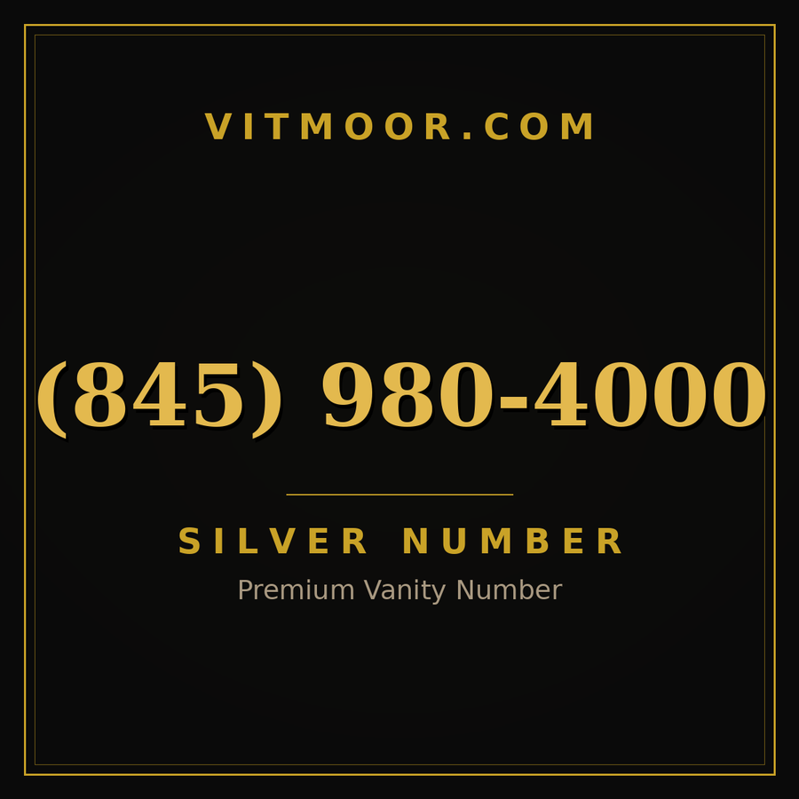 VITMOOR Silver premium number (845) 980-4000