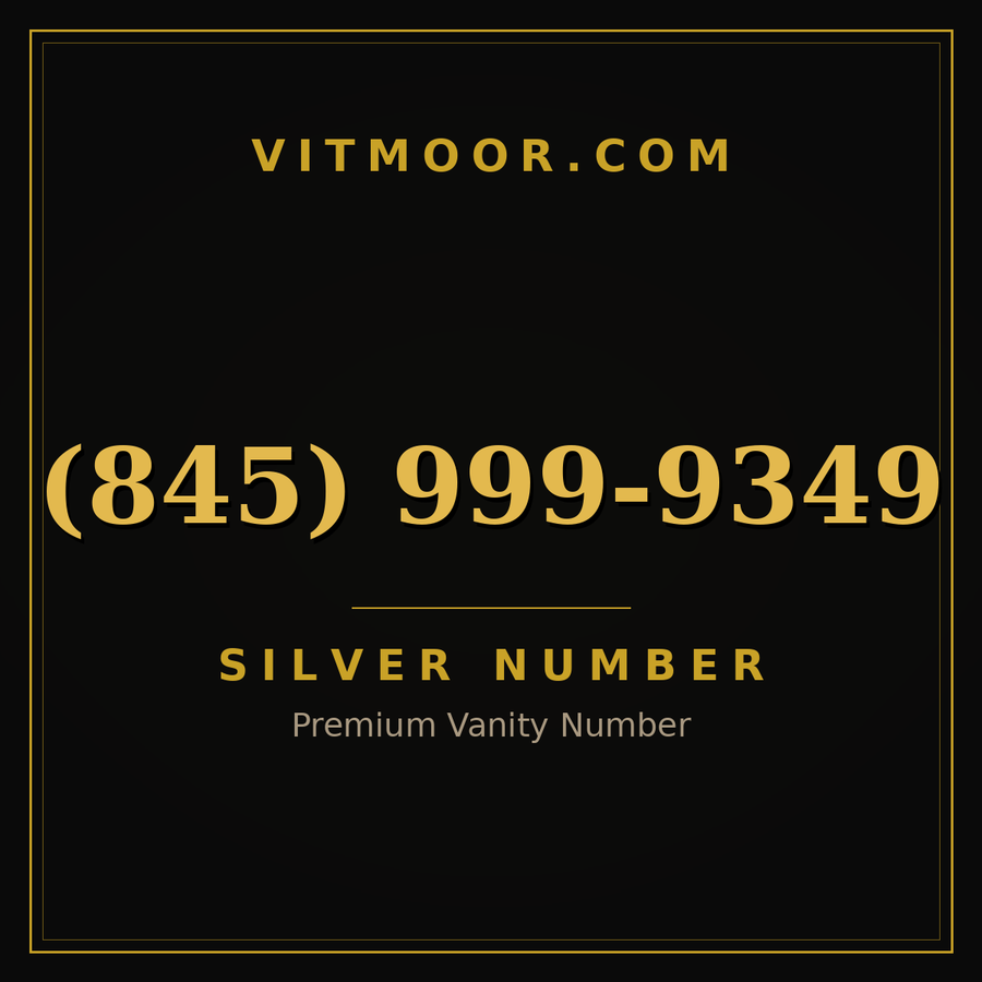 VITMOOR Silver premium number (845) 999-9349