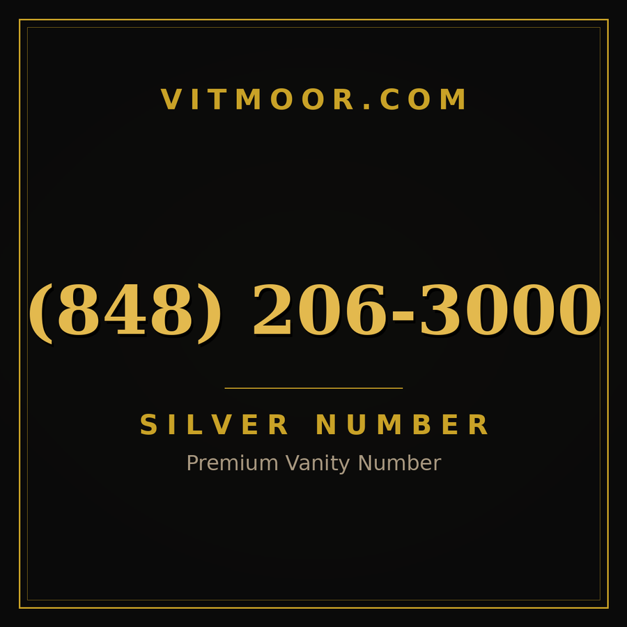 VITMOOR Silver premium number (848) 206-3000
