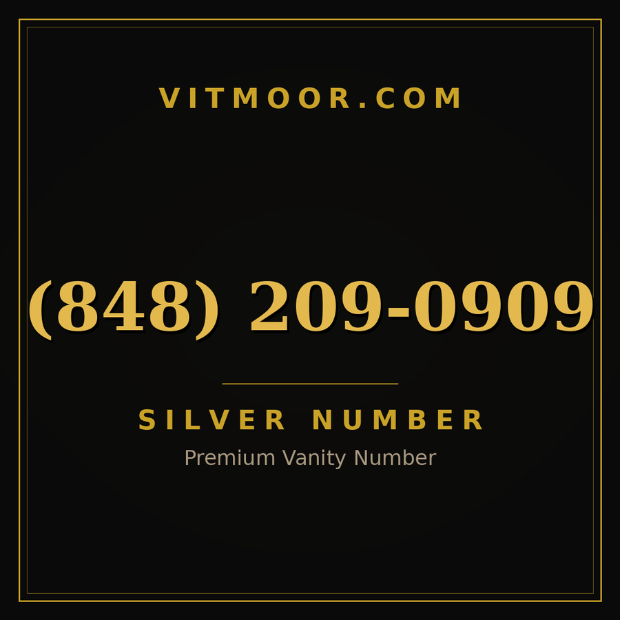 VITMOOR Silver premium number (848) 209-0909