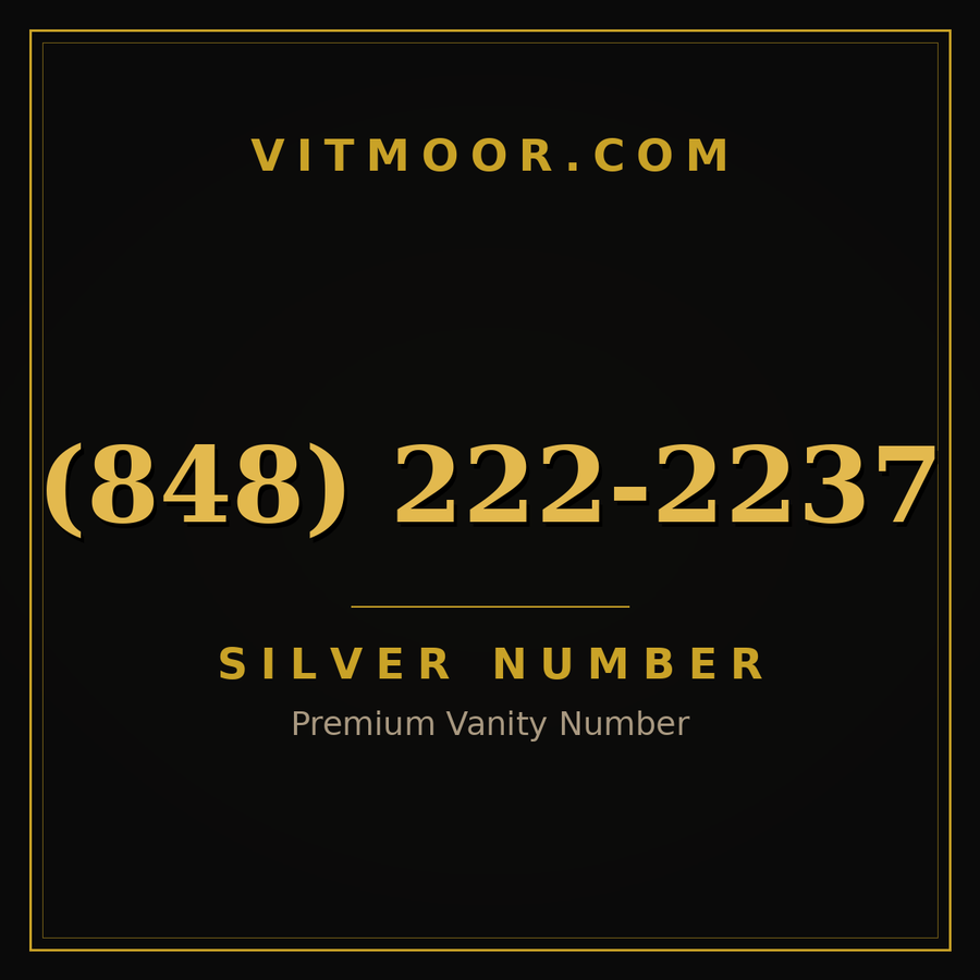 VITMOOR Silver premium number (848) 222-2237