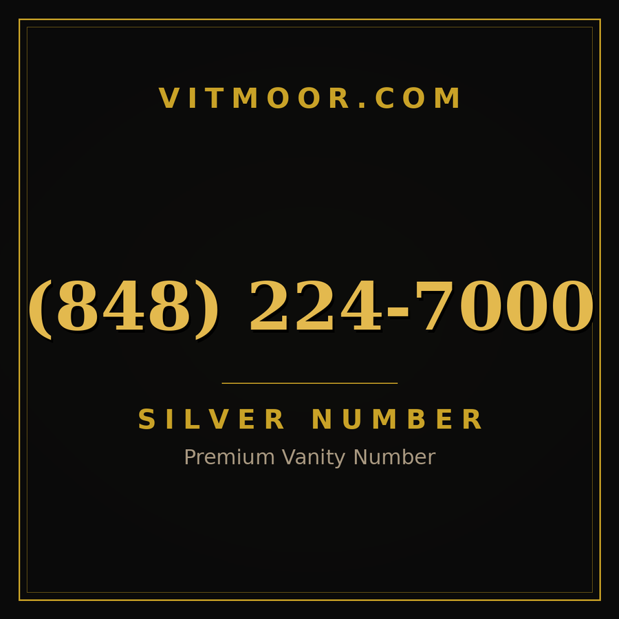 VITMOOR Silver premium number (848) 224-7000