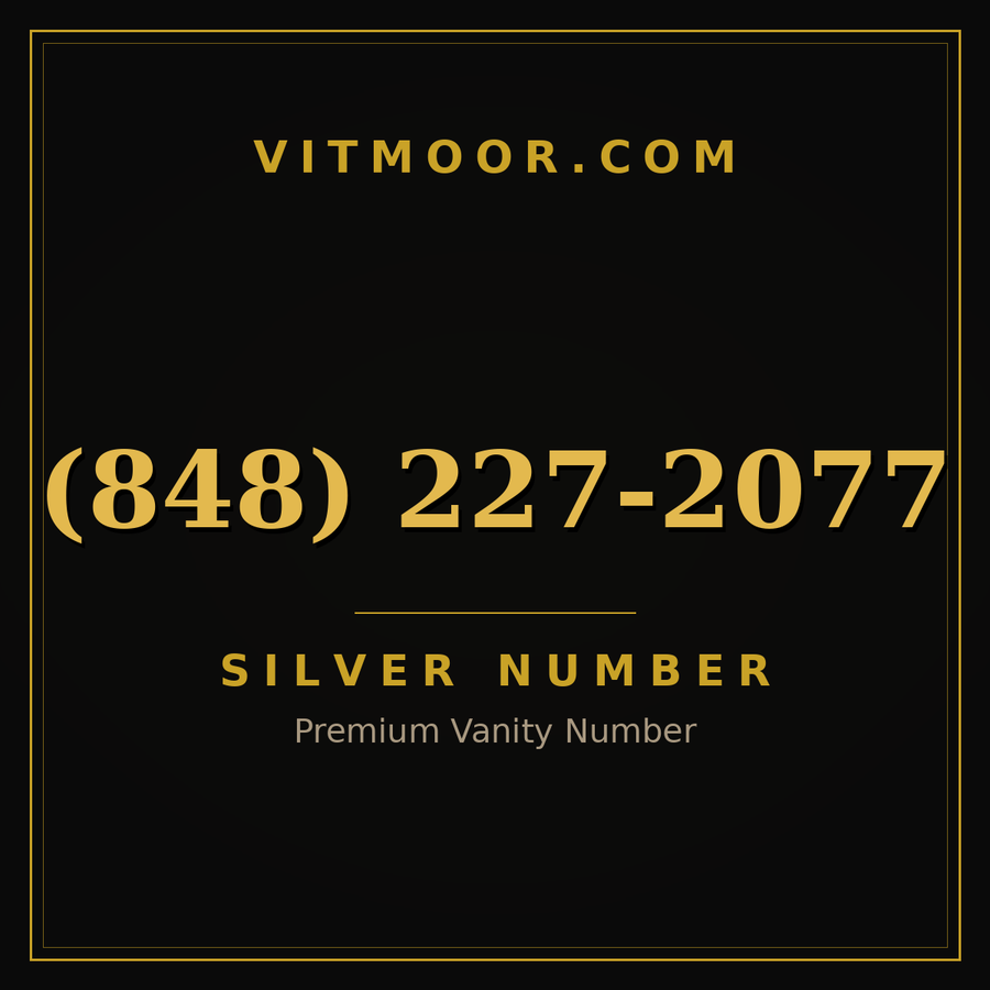 VITMOOR Silver premium number (848) 227-2077