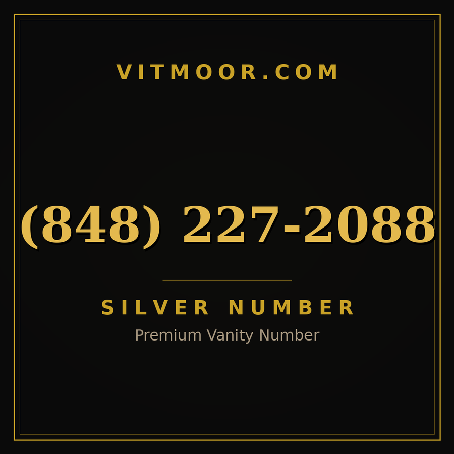 VITMOOR Silver premium number (848) 227-2088