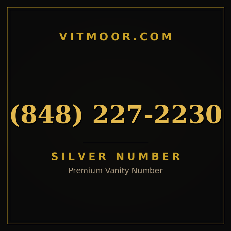 VITMOOR Silver premium number (848) 227-2230