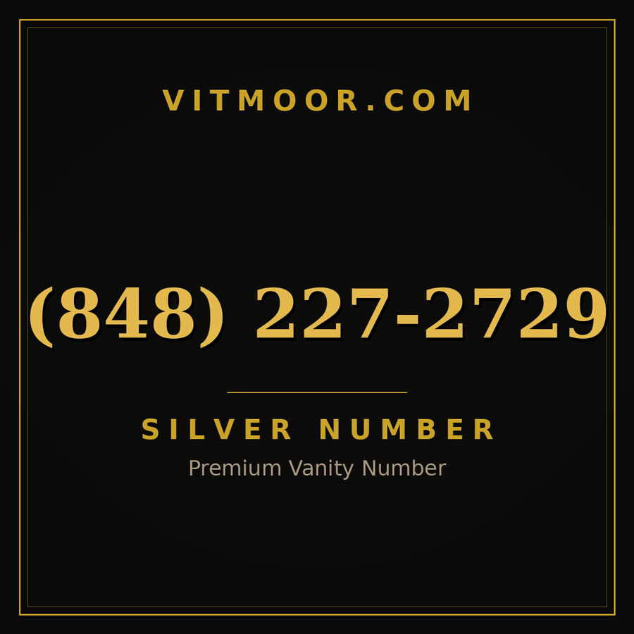 VITMOOR Silver premium number (848) 227-2729