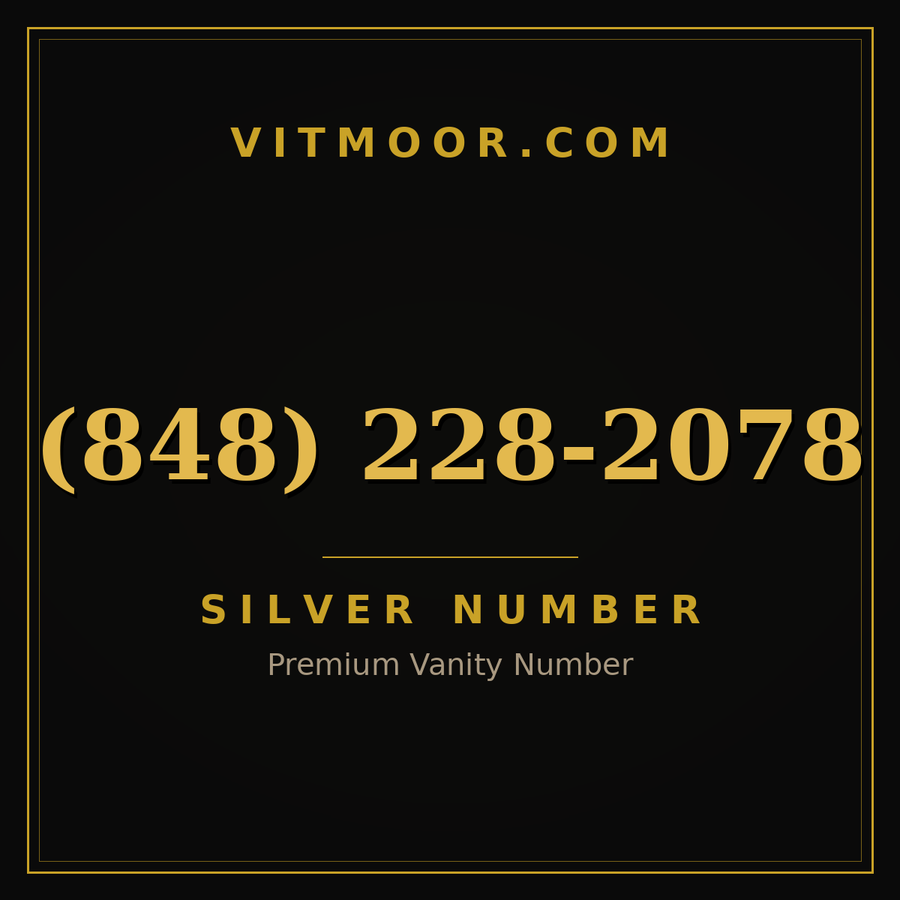 VITMOOR Silver premium number (848) 228-2078
