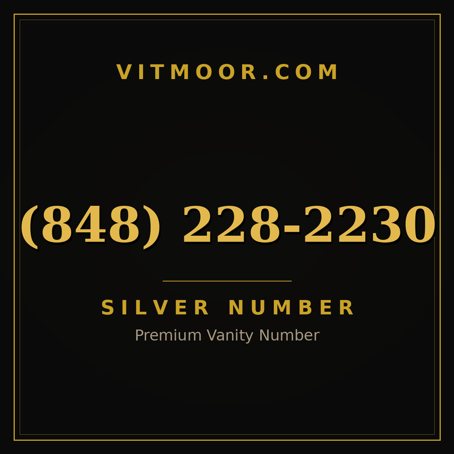 VITMOOR Silver premium number (848) 228-2230