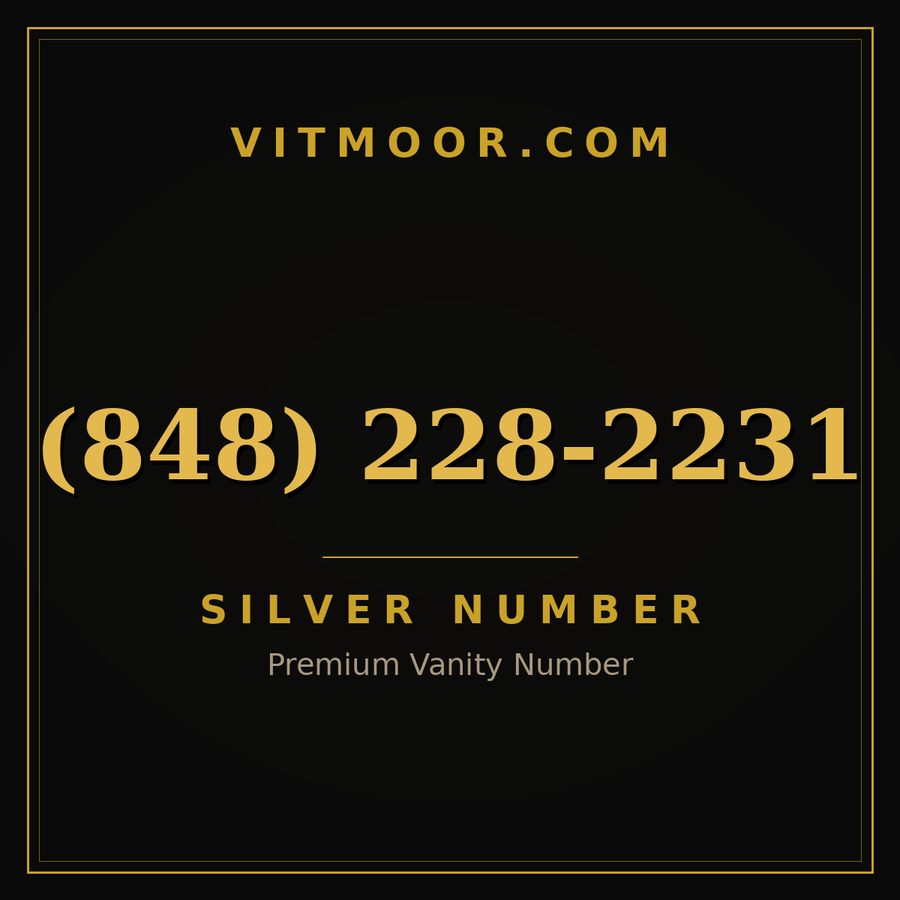 VITMOOR Silver premium number (848) 228-2231