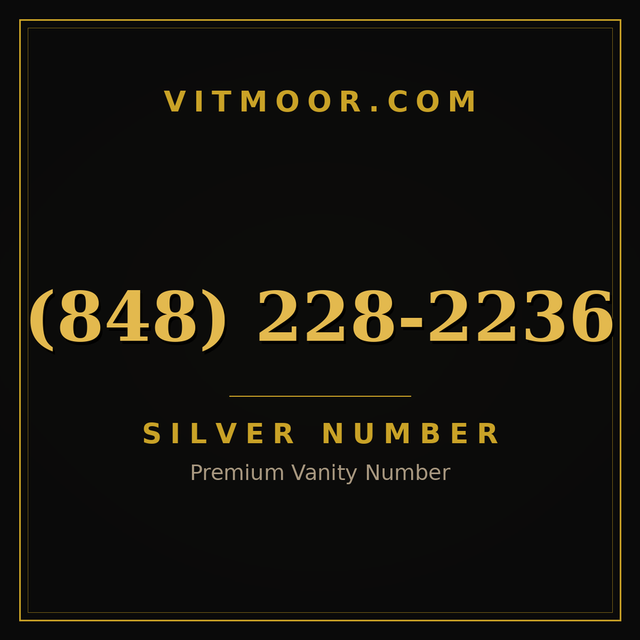 VITMOOR Silver premium number (848) 228-2236