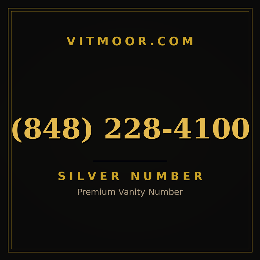 VITMOOR Silver premium number (848) 228-4100