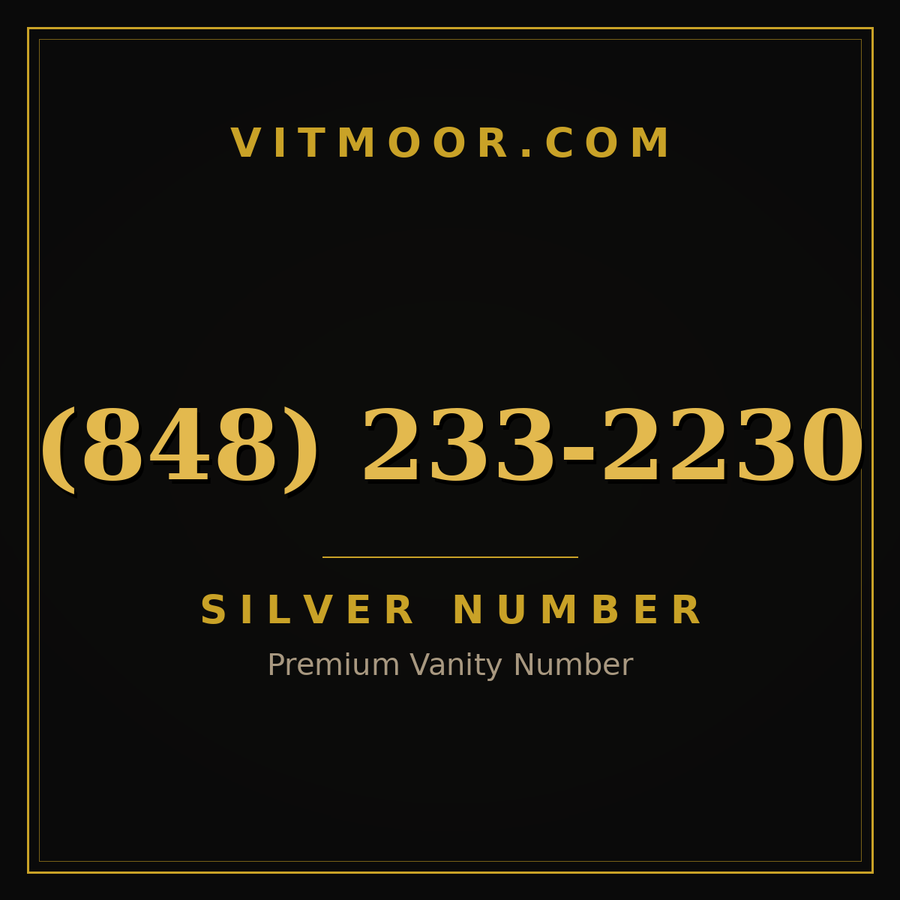 VITMOOR Silver premium number (848) 233-2230