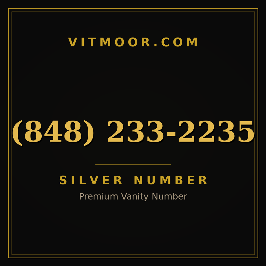 VITMOOR Silver premium number (848) 233-2235