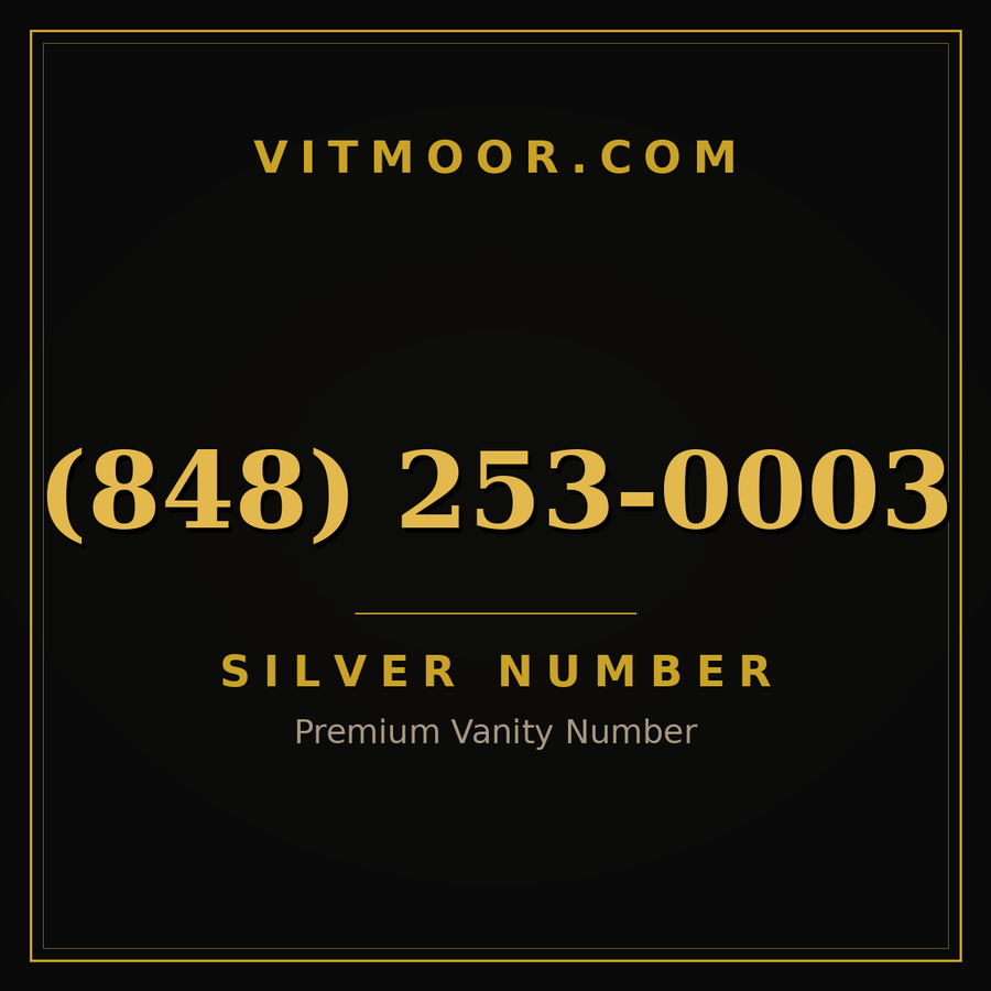 VITMOOR Silver premium number (848) 253-0003