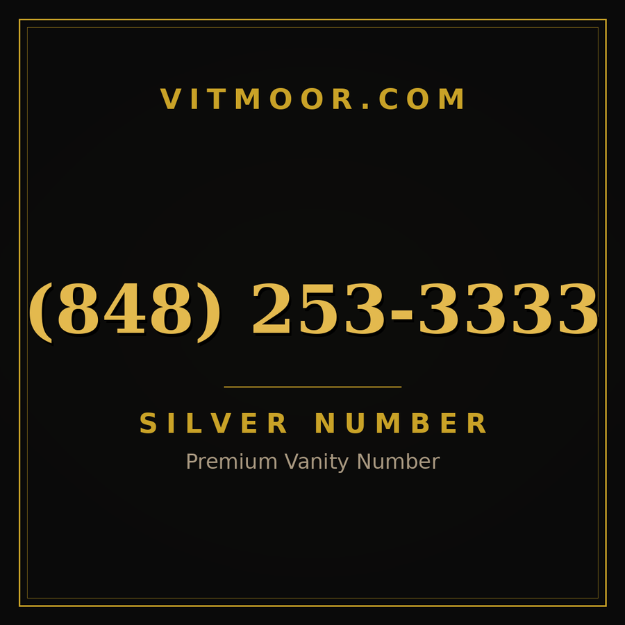 VITMOOR Silver premium number (848) 253-3333