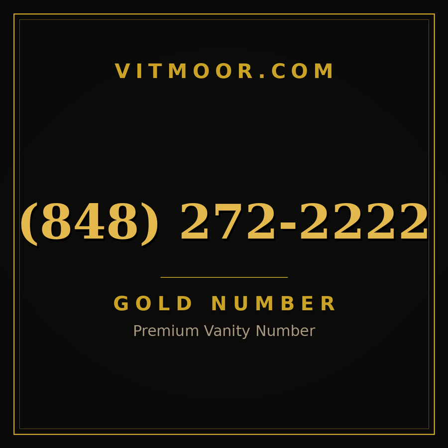 VITMOOR Gold premium number (848) 272-2222