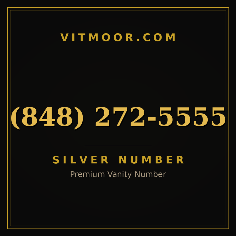 VITMOOR Silver premium number (848) 272-5555