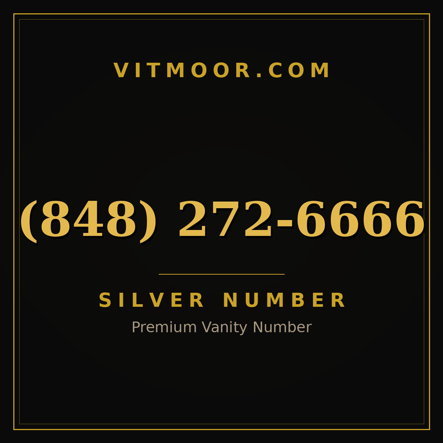 VITMOOR Silver premium number (848) 272-6666