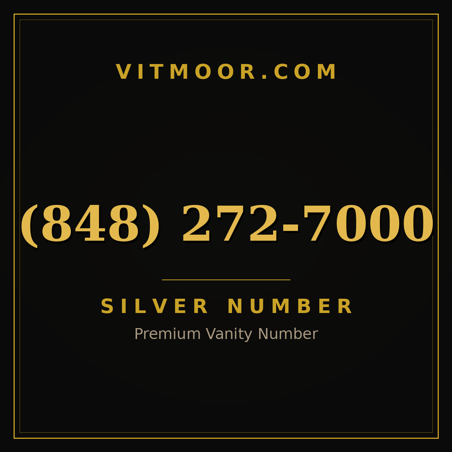 VITMOOR Silver premium number (848) 272-7000