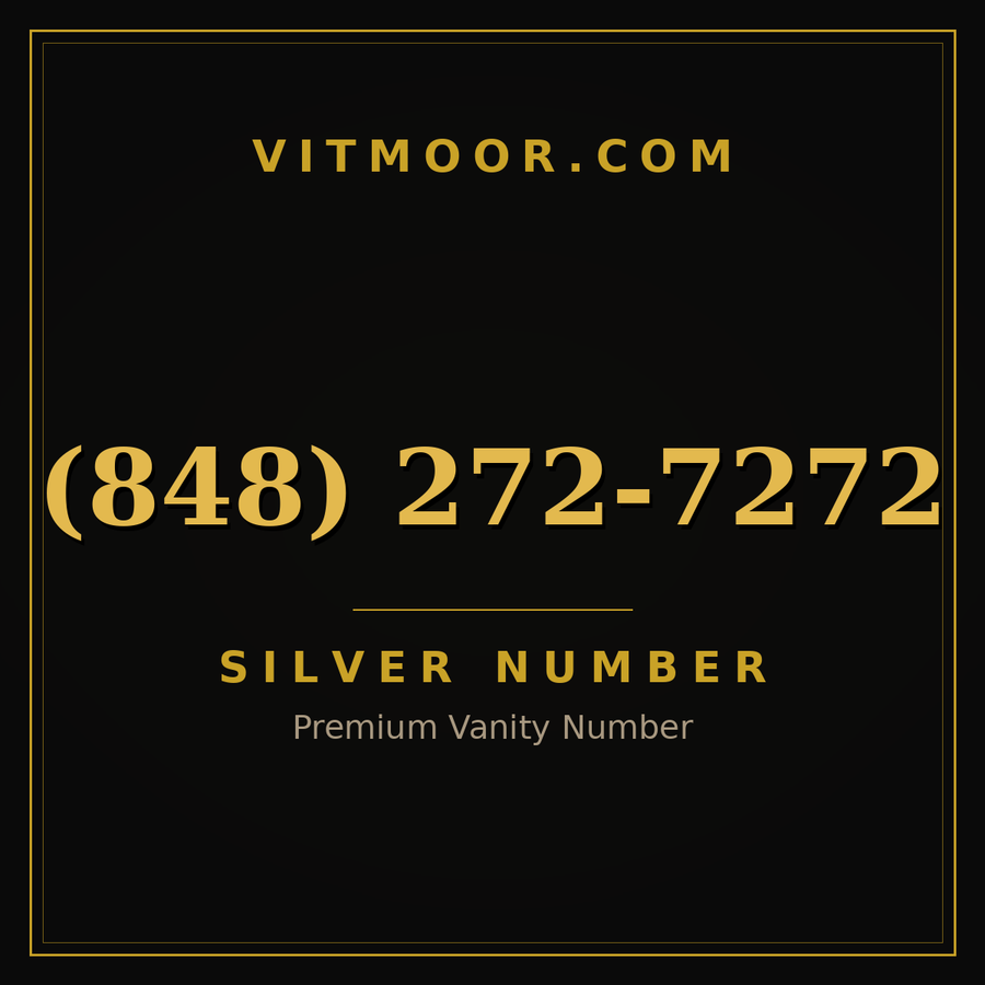 VITMOOR Silver premium number (848) 272-7272