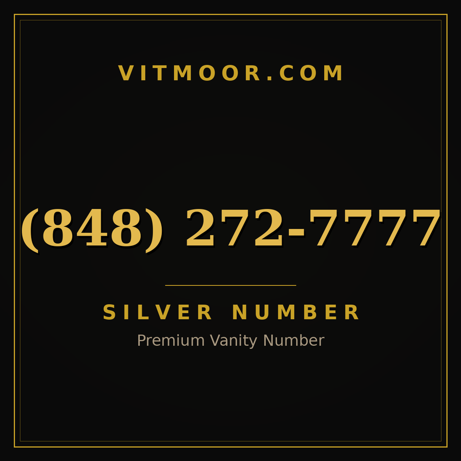 VITMOOR Silver premium number (848) 272-7777