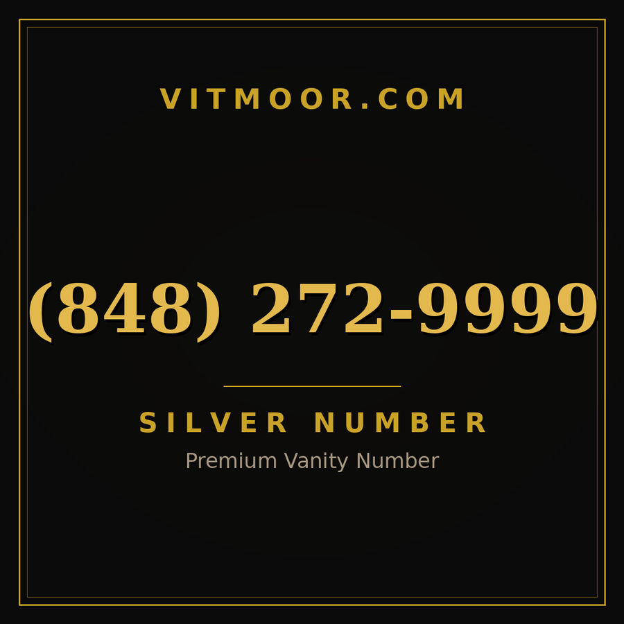 VITMOOR Silver premium number (848) 272-9999