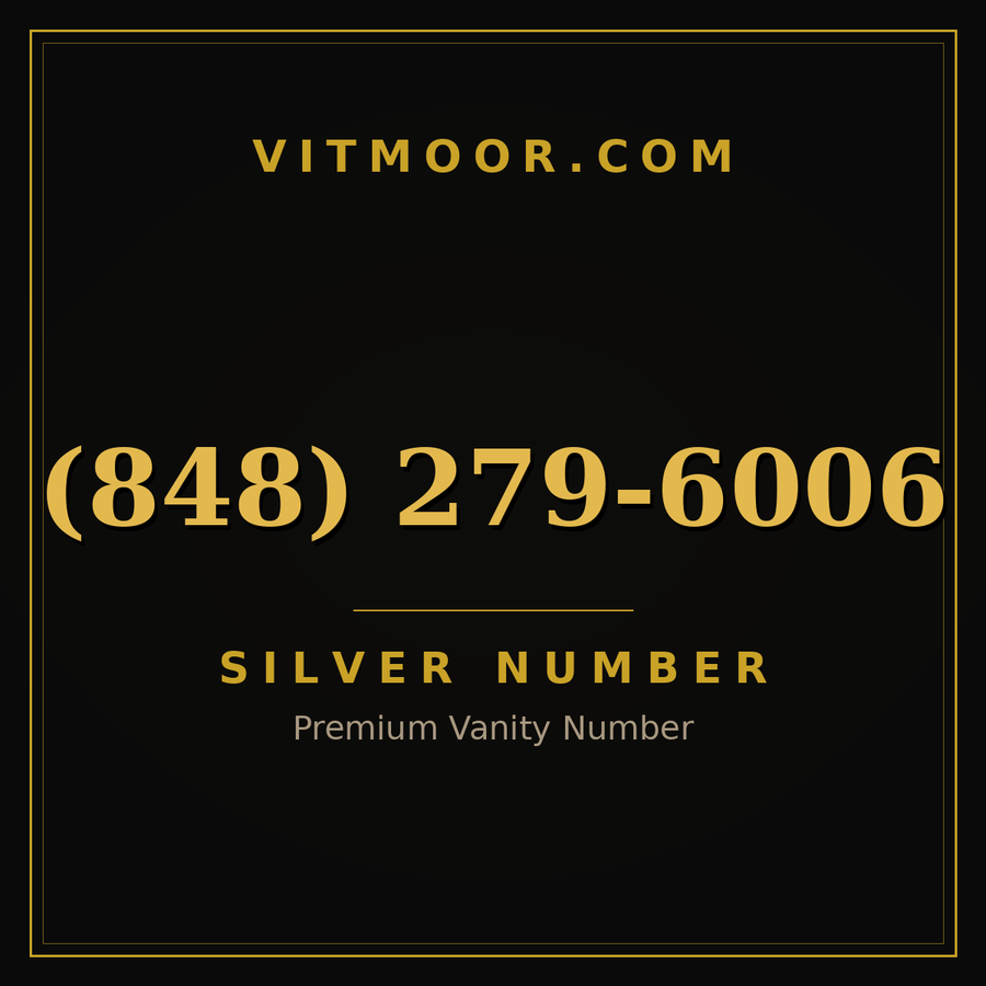 VITMOOR Silver premium number (848) 279-6006