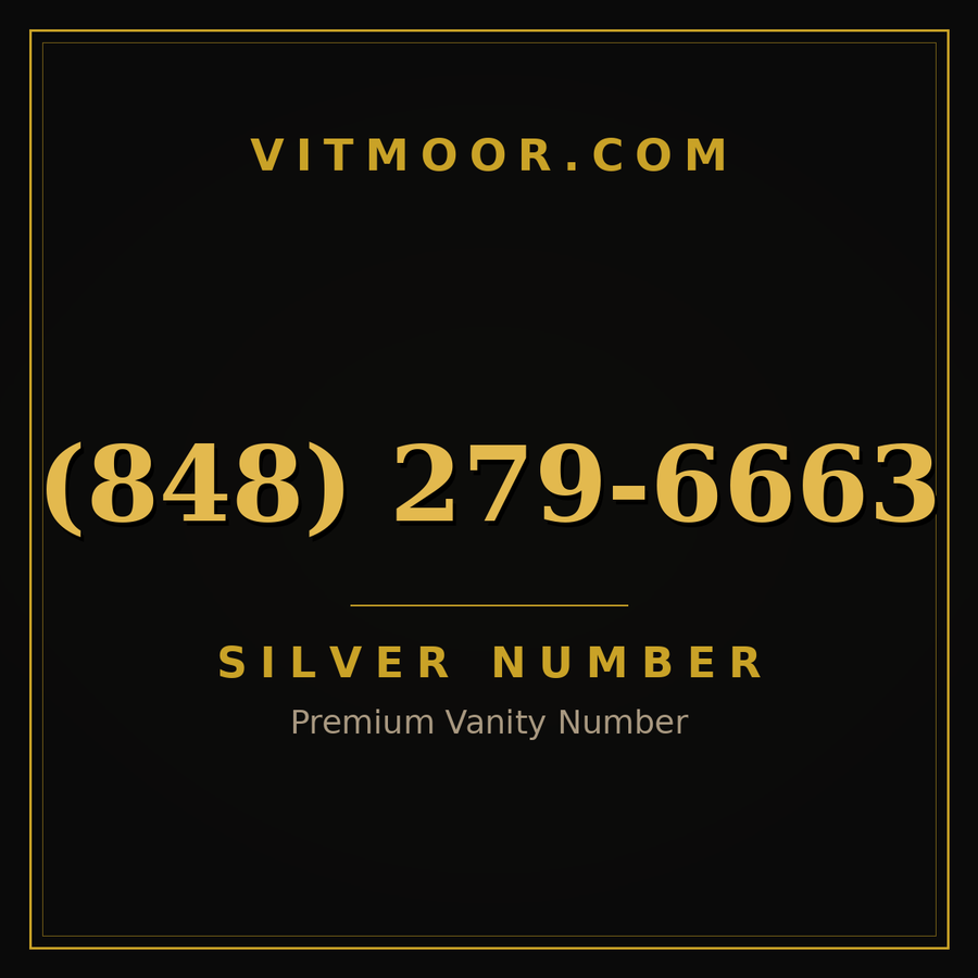 VITMOOR Silver premium number (848) 279-6663
