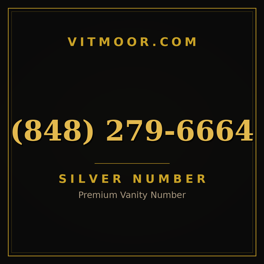VITMOOR Silver premium number (848) 279-6664