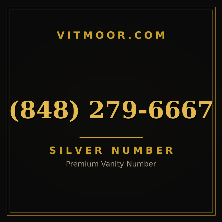 VITMOOR Silver premium number (848) 279-6667