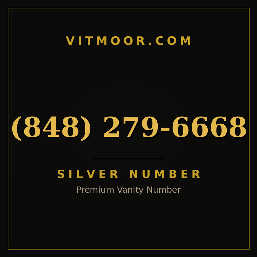 VITMOOR Silver premium number (848) 279-6668
