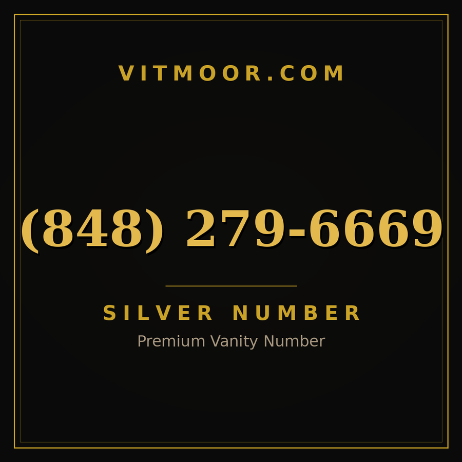 VITMOOR Silver premium number (848) 279-6669