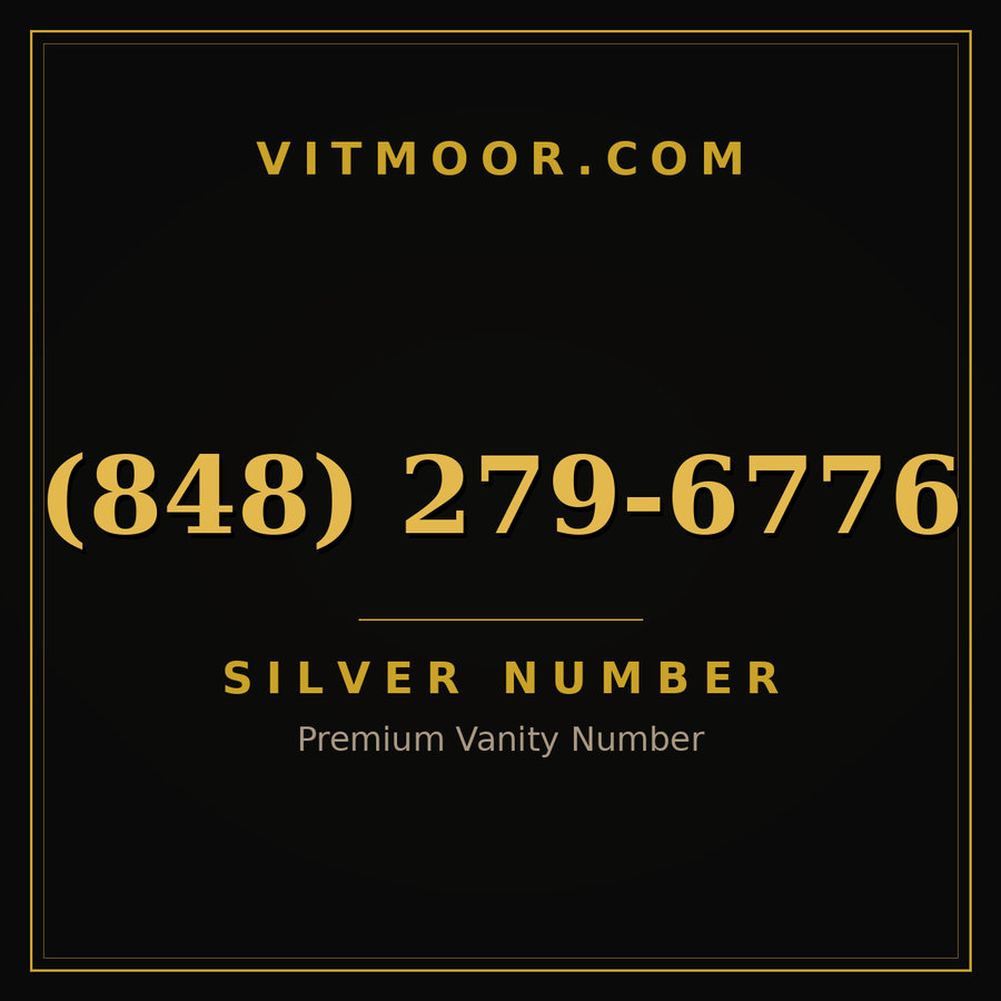 VITMOOR Silver premium number (848) 279-6776