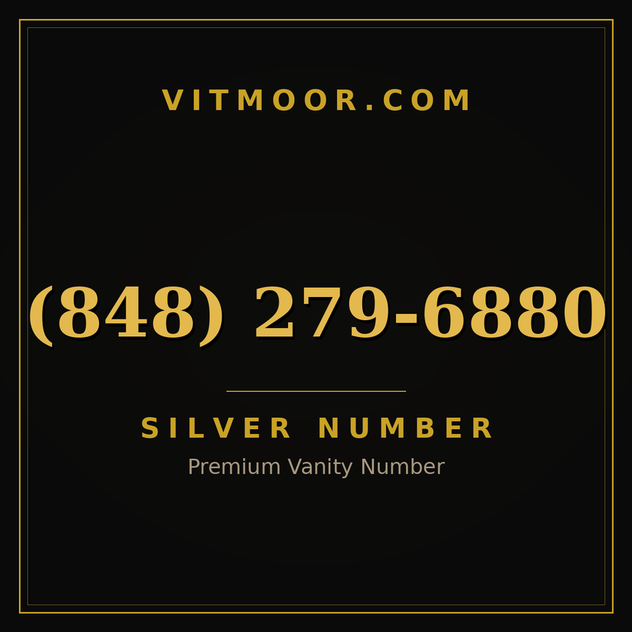 VITMOOR Silver premium number (848) 279-6880
