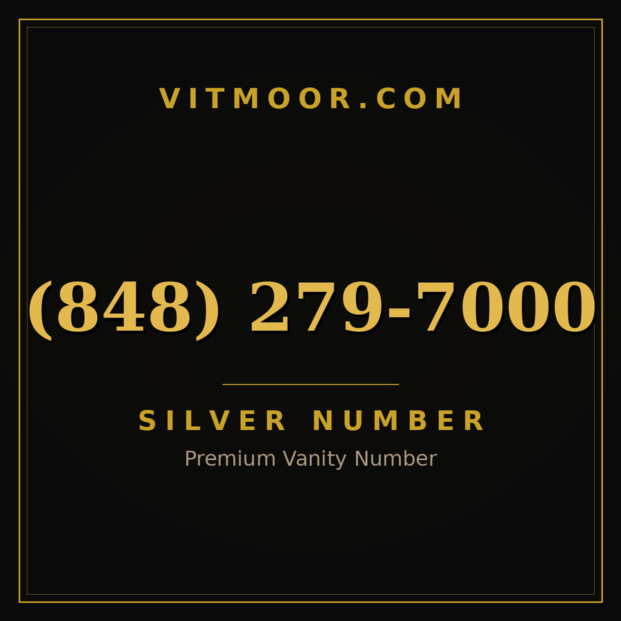 VITMOOR Silver premium number (848) 279-7000