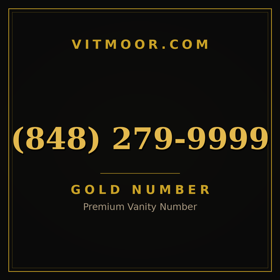 VITMOOR Gold premium number (848) 279-9999