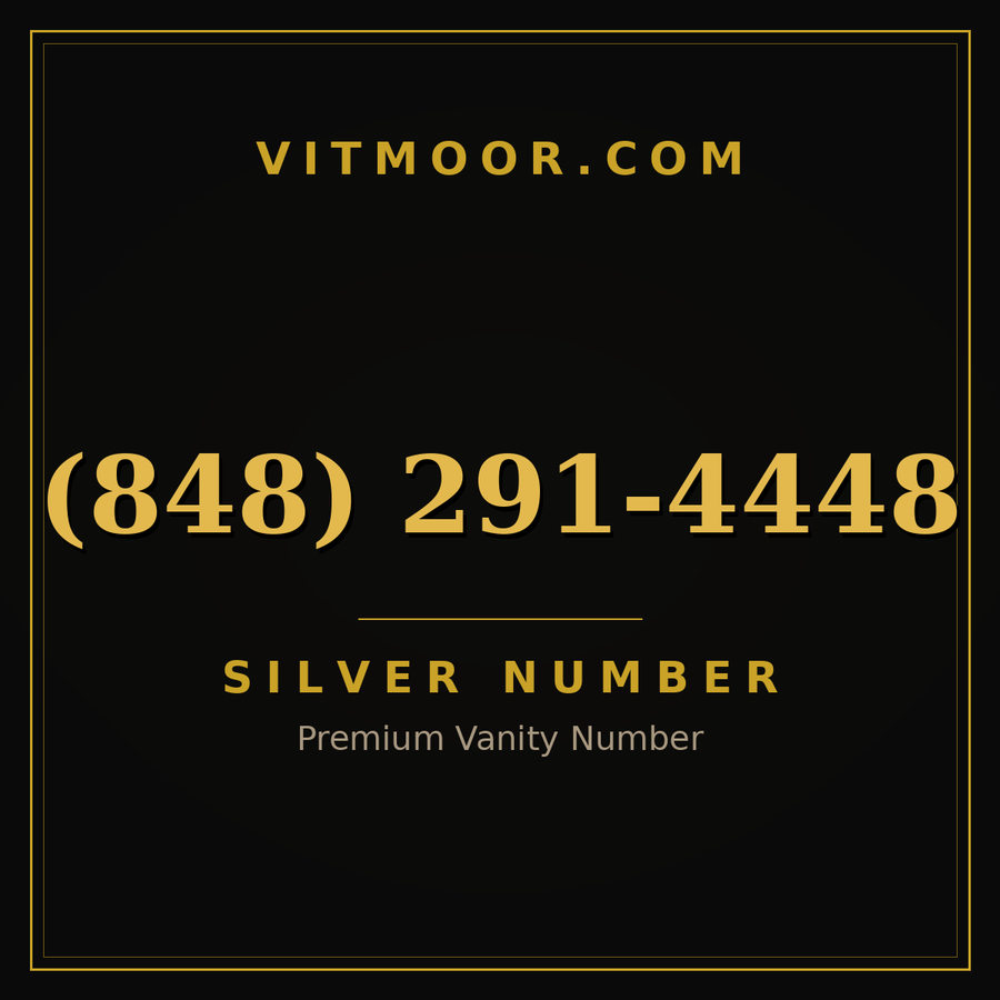 VITMOOR Silver premium number (848) 291-4448